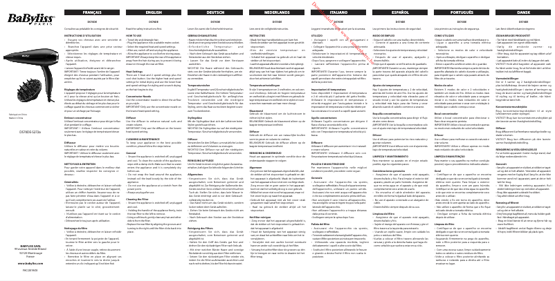 First page image of the manual for Power Dry 2100