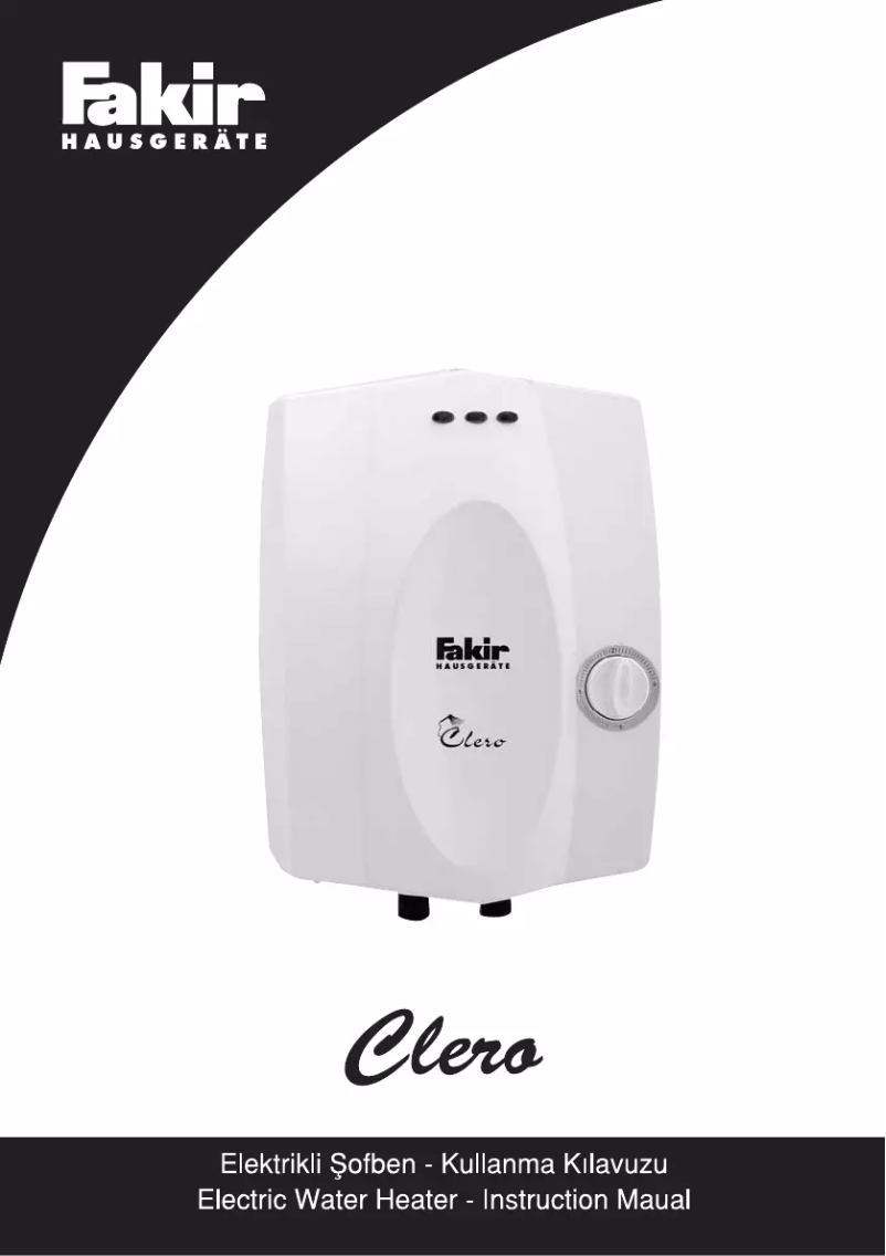 First page image of the manual for Clero