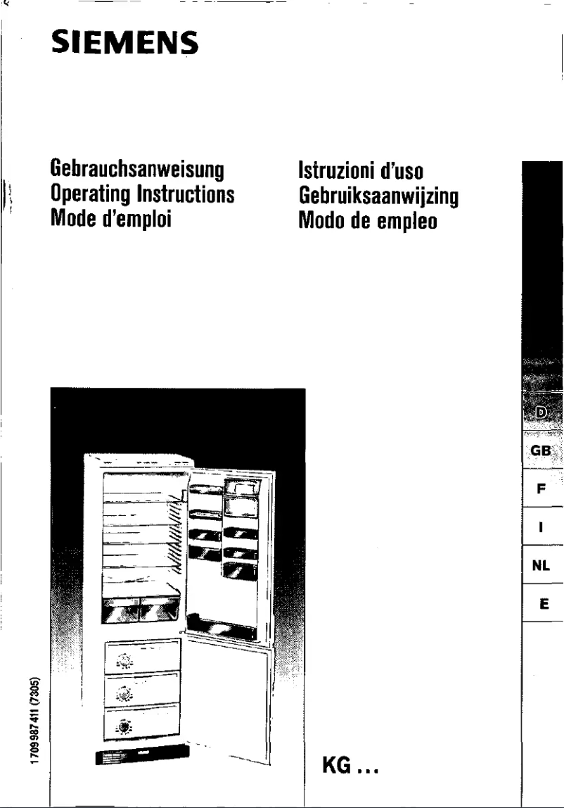 First page image of the manual for KG36E01