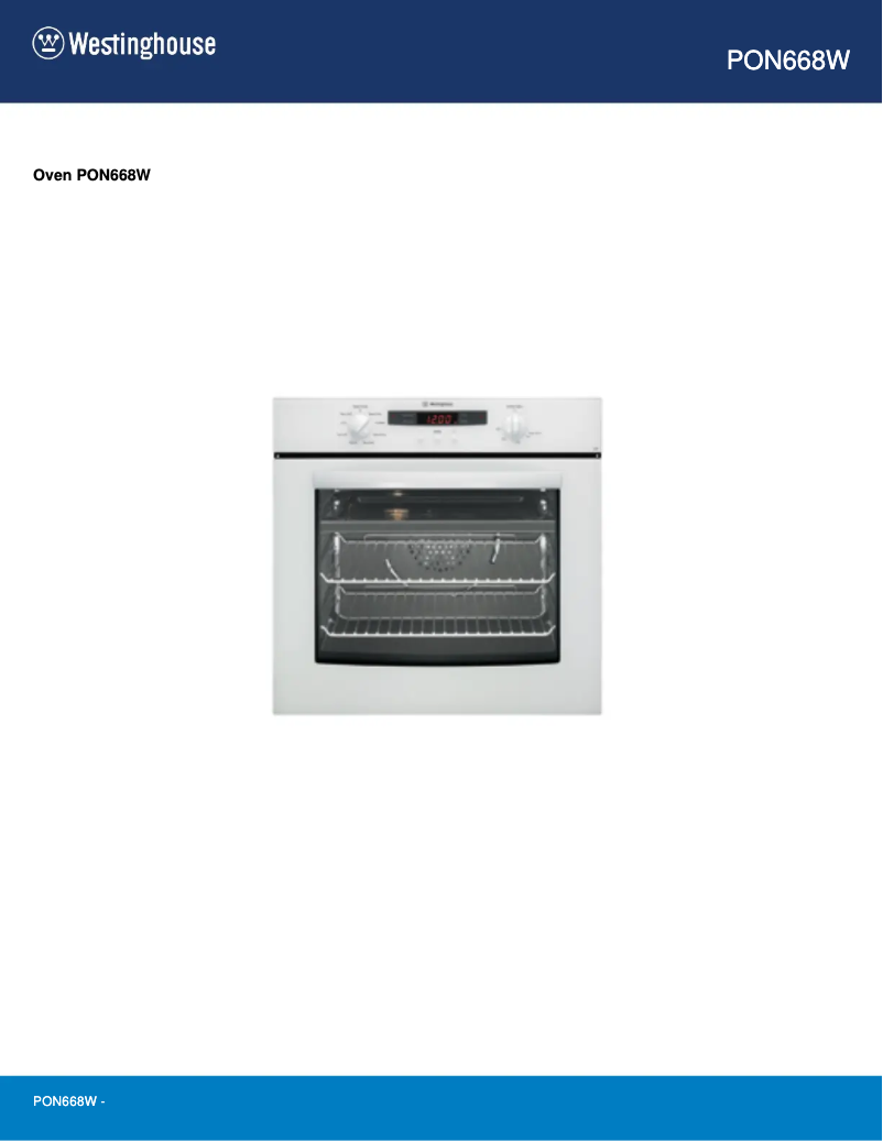 First page image of the manual for PON668W