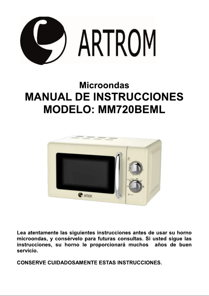 Page 1 of the manual User Manual Artrom MM-720BEML