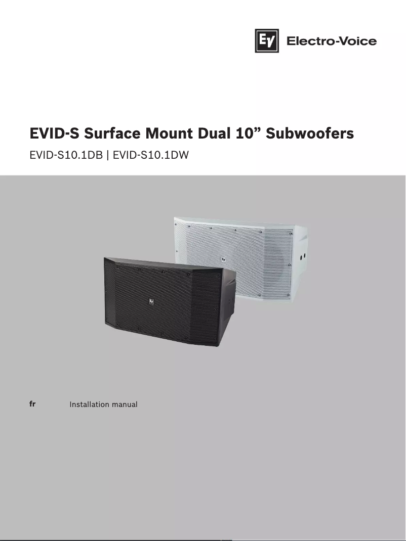 First page image of the manual for EVID-S10.1D