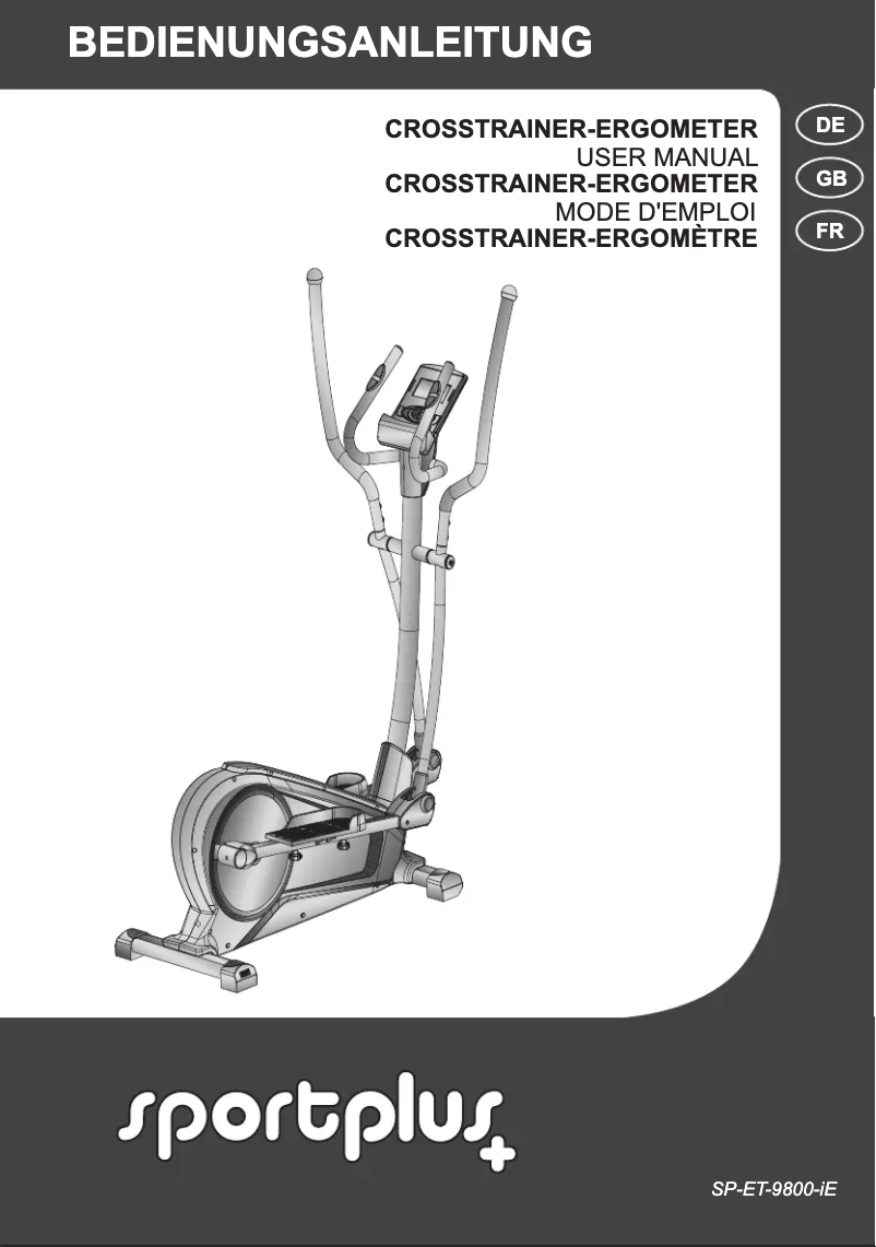 Page 1 of the manual User Manual SportPlus SP-ET-9800-iE