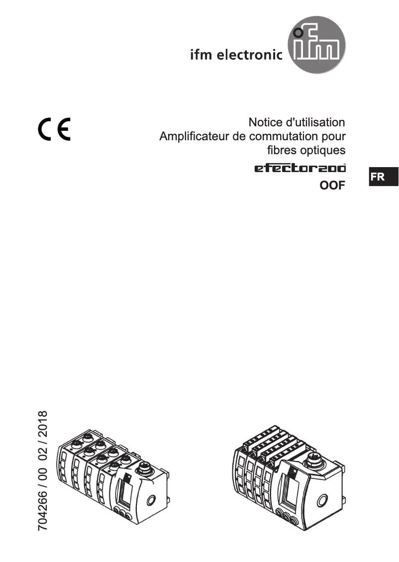 Page 1 of the manual User Manual IFM OO5000