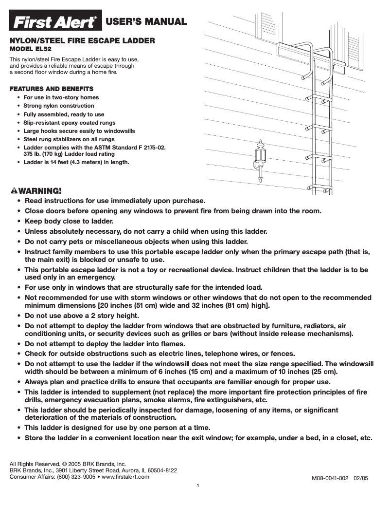 First page image of the manual for EL52