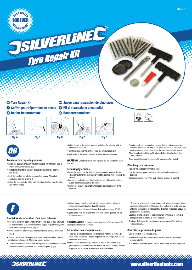Page 1 of the manual User Manual Silverline 380421