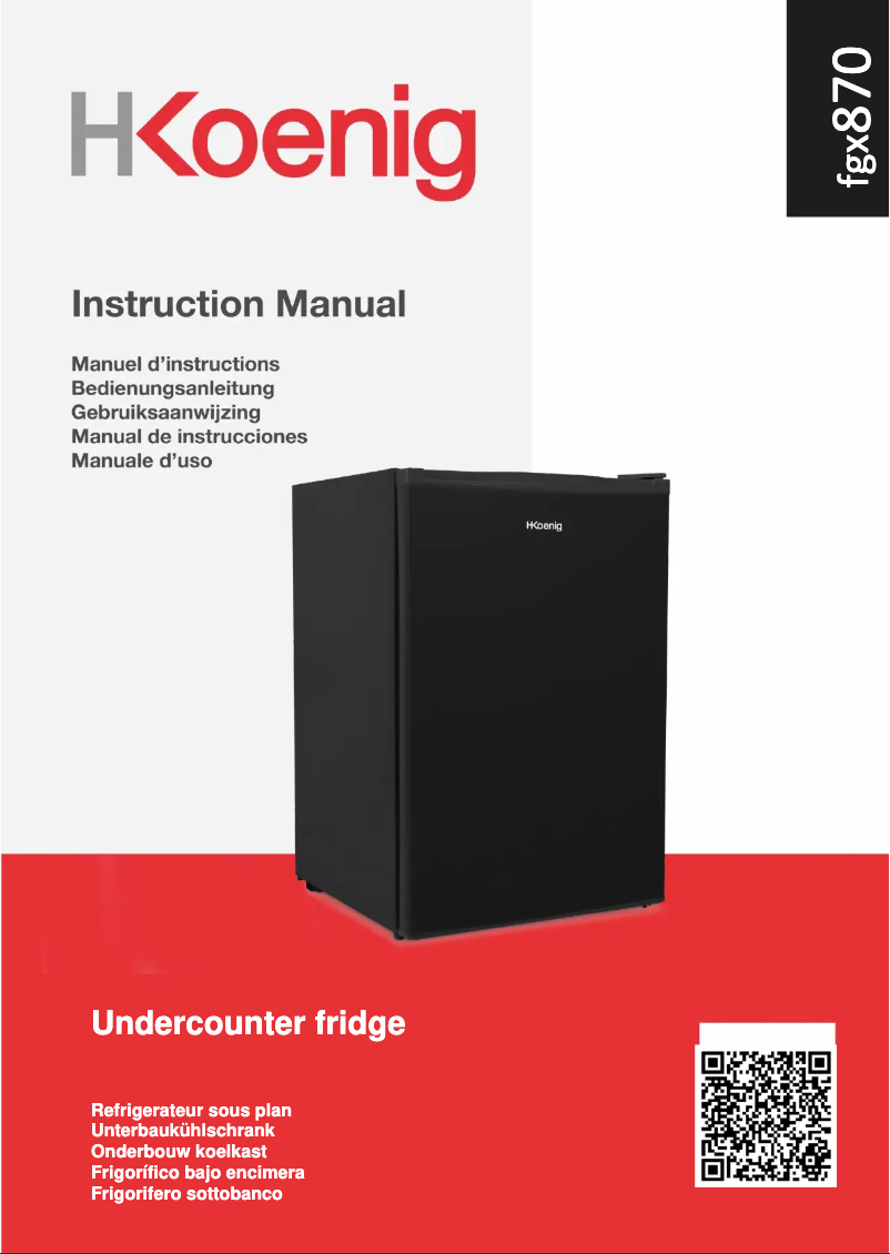 Page 1 of the manual User Manual H.Koenig FGX870