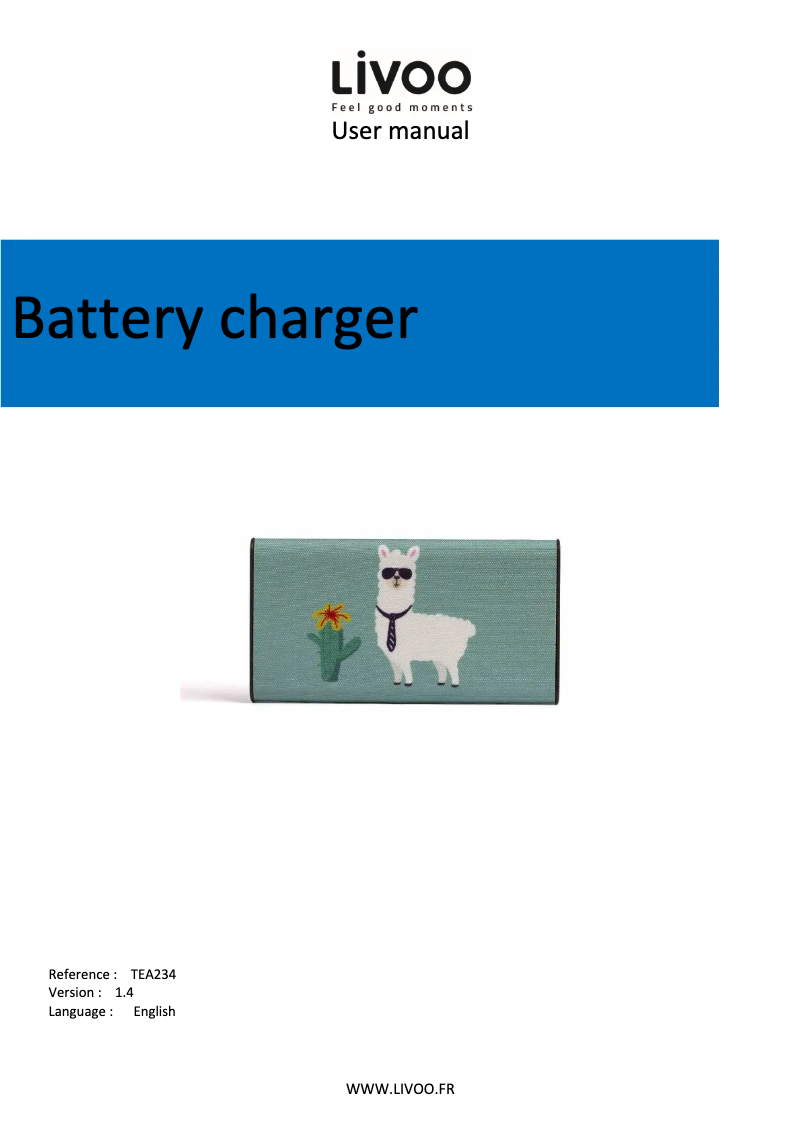 Page 1 of the manual User Manual Livoo TEA234