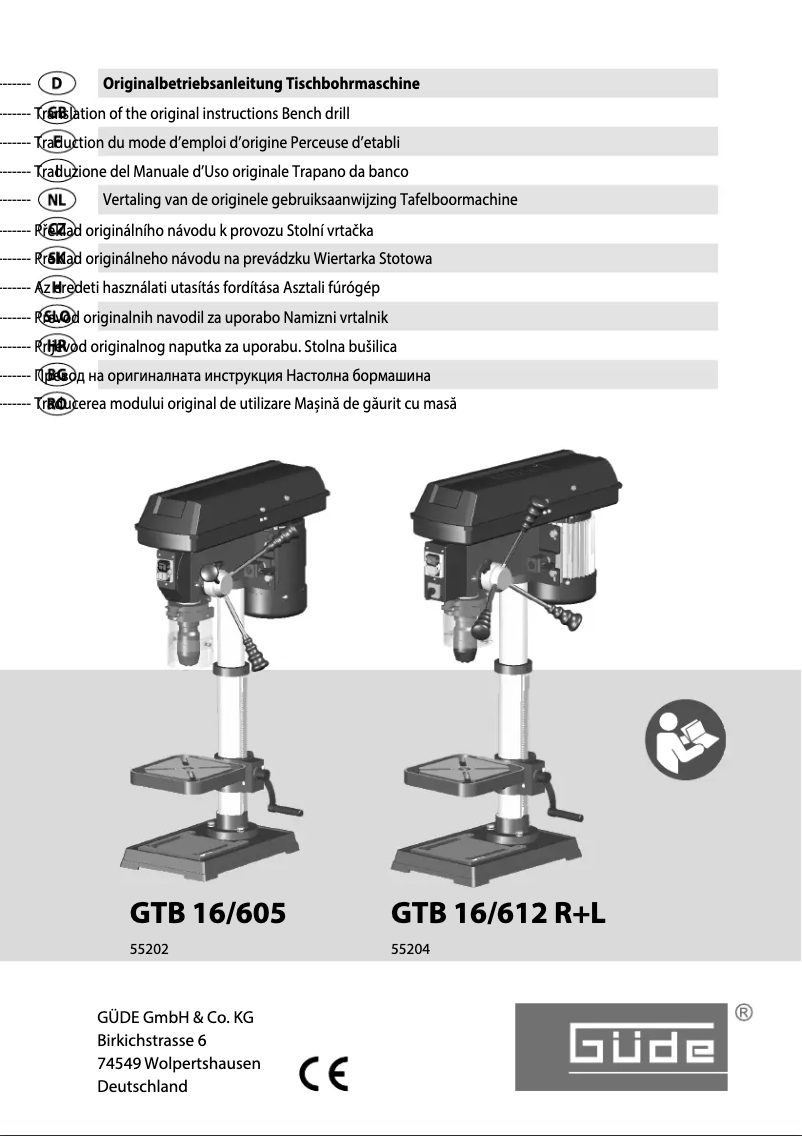 Page 1 of the manual User Manual Güde GTB 16