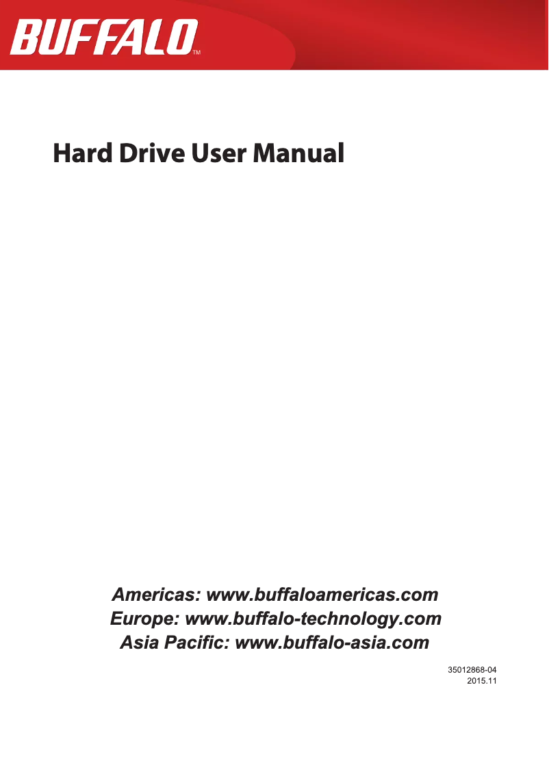 Page 1 of the manual User Manual Buffalo MiniStation HD-PCF2.0U3BD