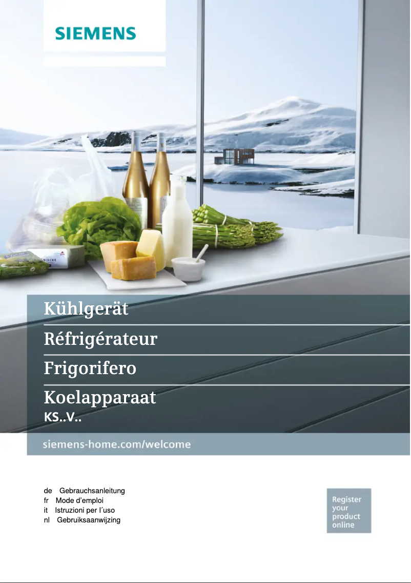 Page 1 of the manual User Manual Siemens KS36VMI31