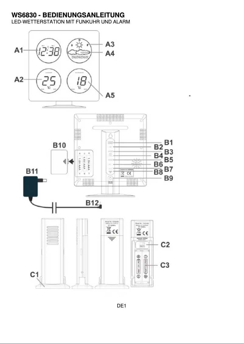 First page image of the manual for WS 6830