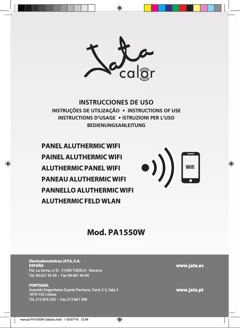 First page image of the manual for PA1550W