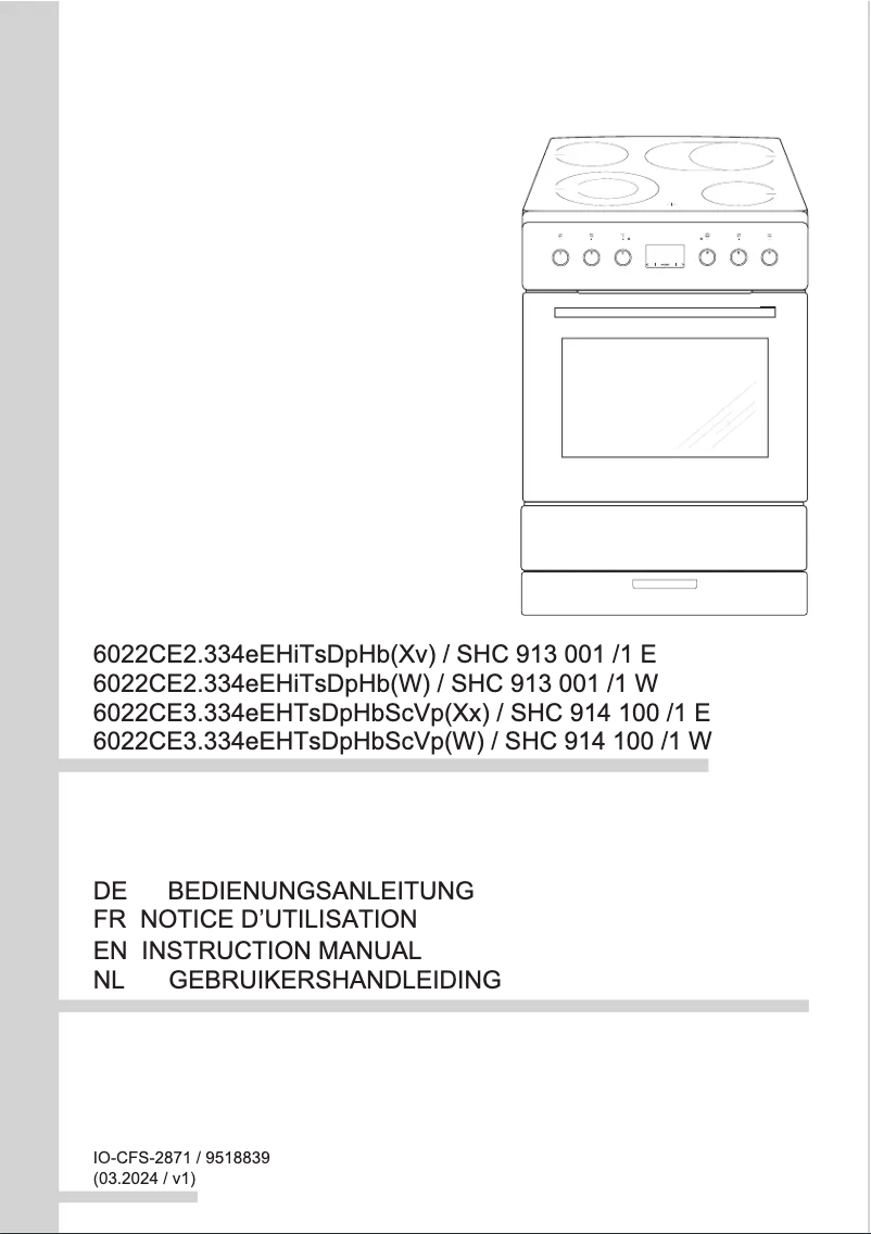 Page 1 of the manual User Manual Amica SHC 913 001 W