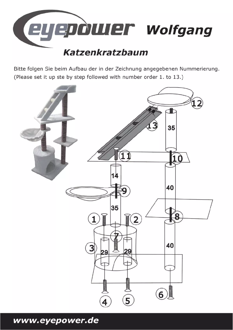 Page 1 of the manual User Manual Eyepower Wolfgang