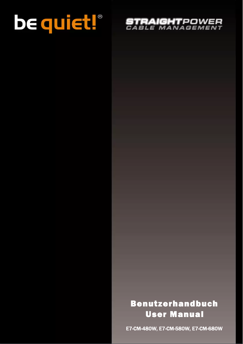 Image de la première page du manuel de l'appareil Straight Power E7 580W