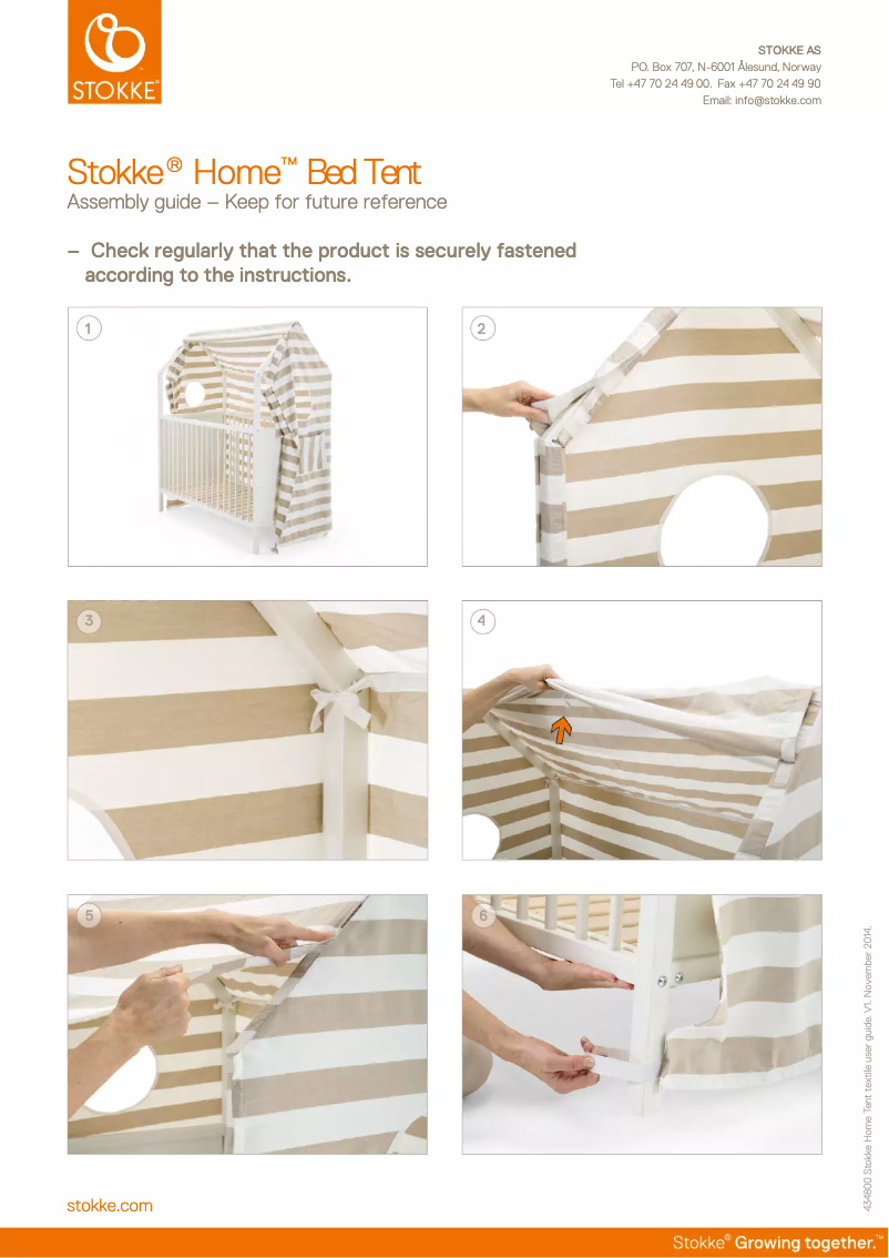 First page image of the manual for Home Bed Tent