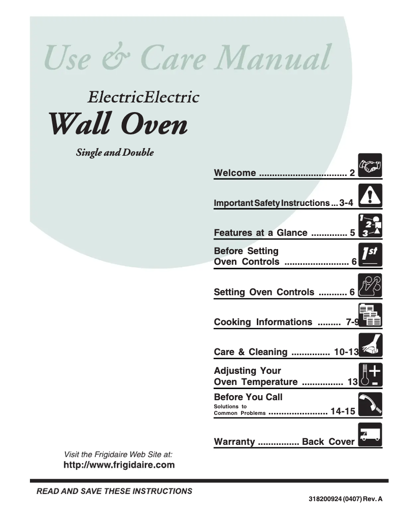 First page image of the manual for FEB30S6DQ