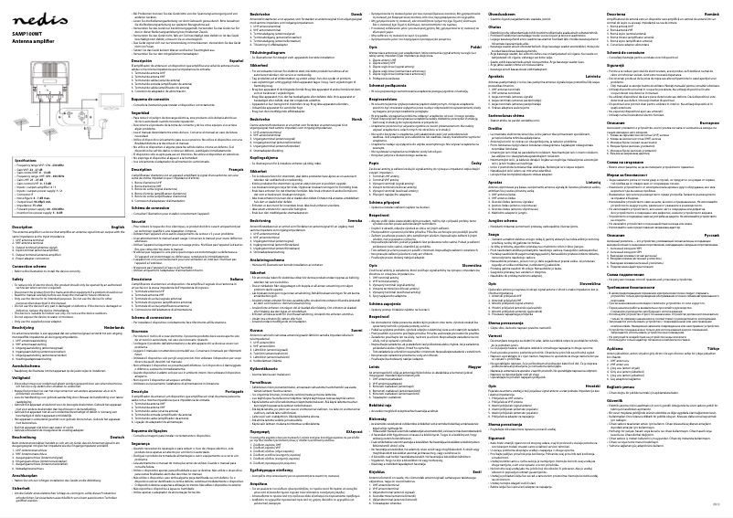 Page 1 of the manual User Manual Nedis SAMP100WT