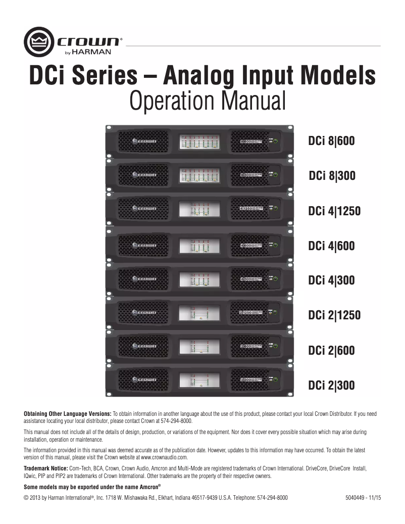 First page image of the manual for DriveCore Install 4|600