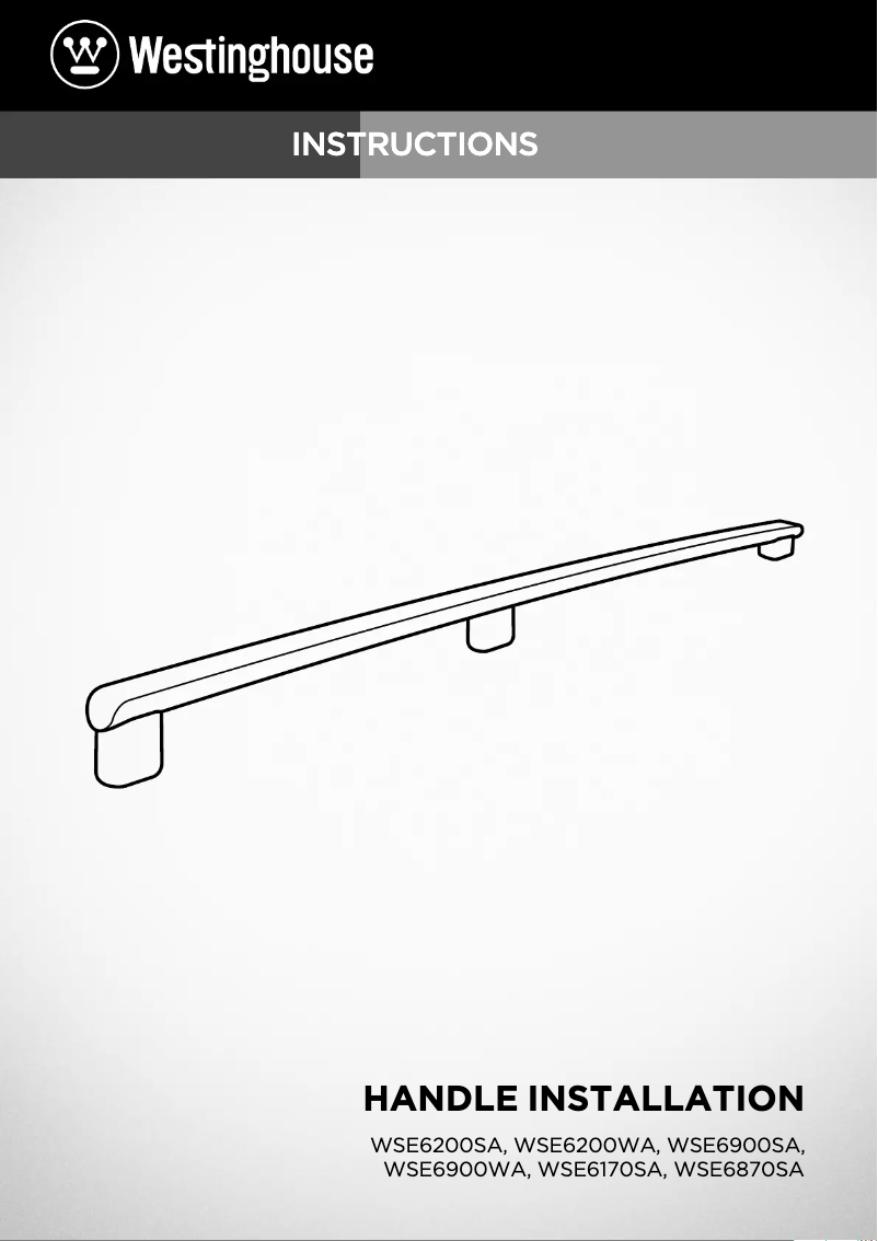 Page 1 of the manual Installation Guide Westinghouse WSE6900WA