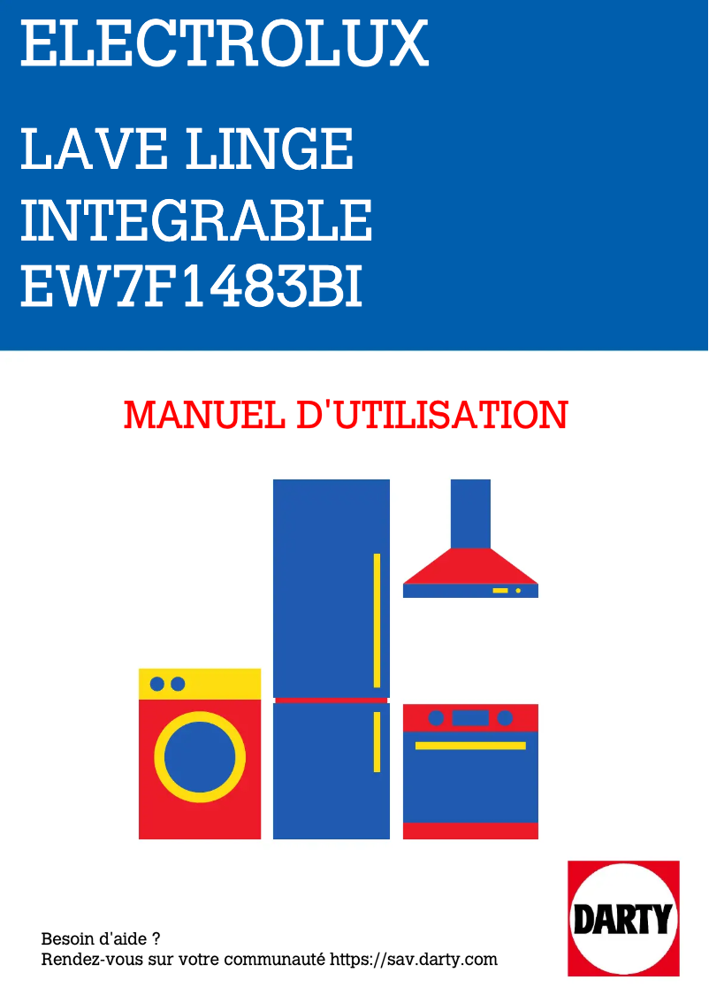 First page image of the manual for EW7F1483BI