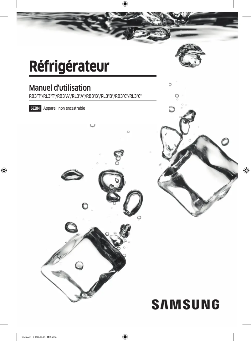 Page 1 of the manual User Manual Samsung RB34T672ESA