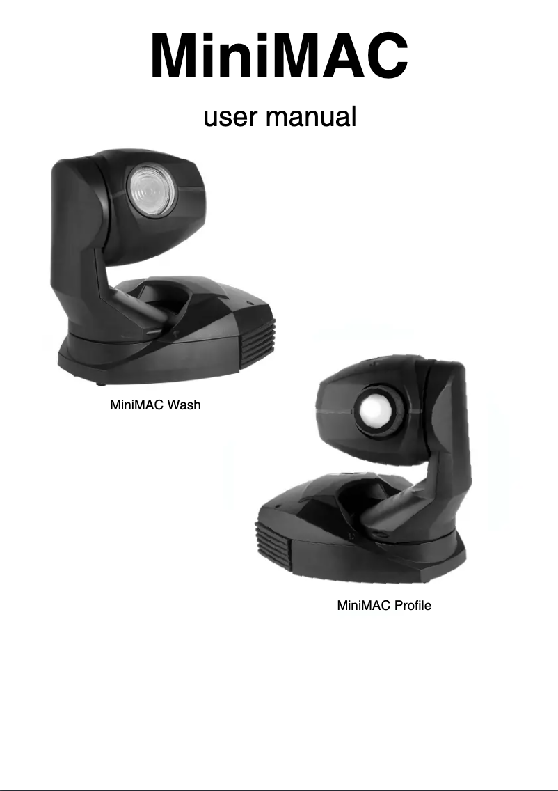 First page image of the manual for MiniMAC Wash