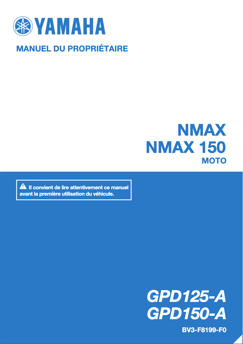 Page 1 of the manual User Manual Yamaha NMAX 125 (2017)