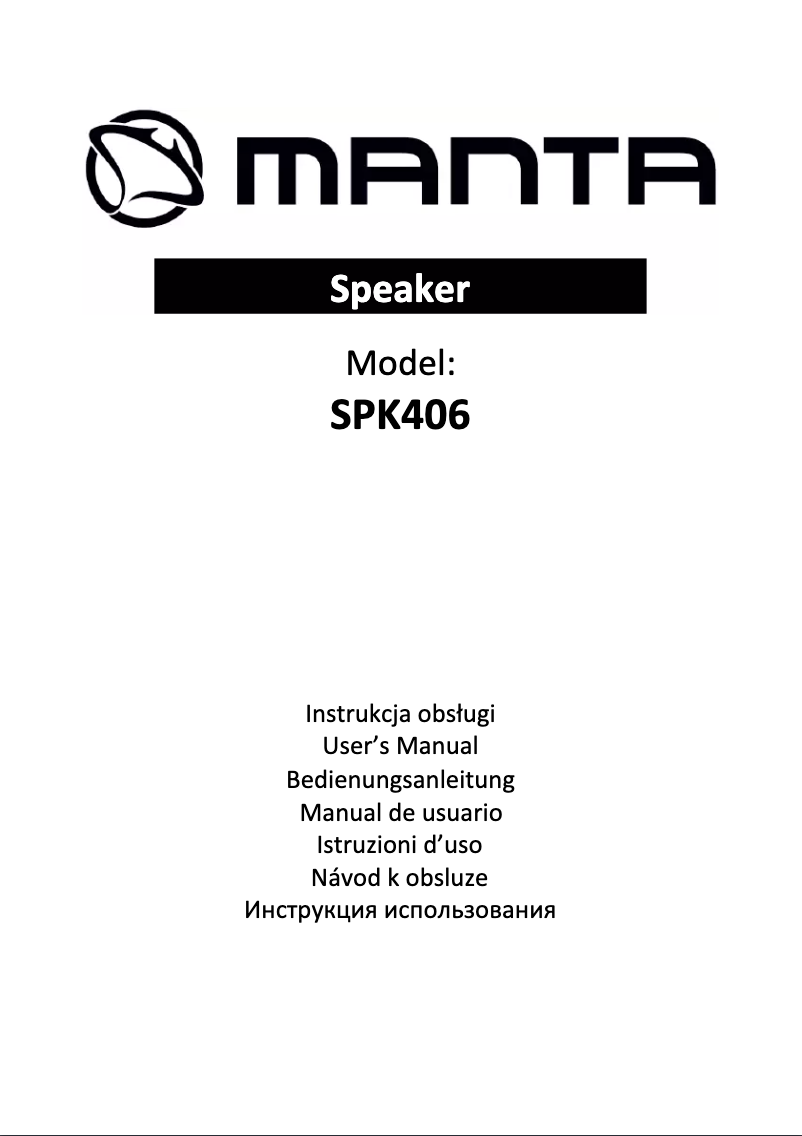 First page image of the manual for SPK406