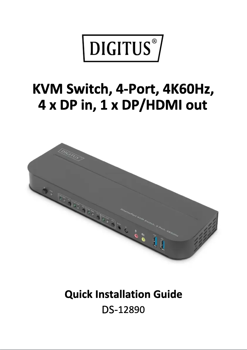 Page 1 of the manual User Manual Digitus DS-12890