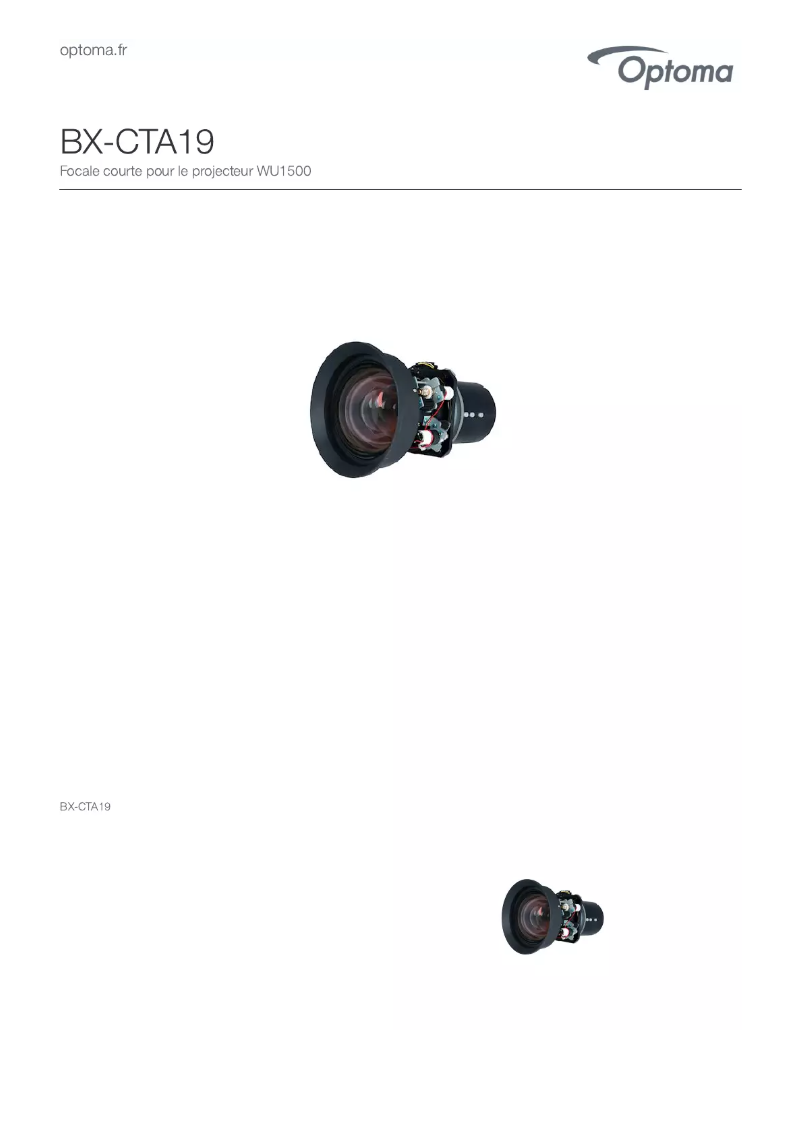 First page image of the manual for BX-CTA19