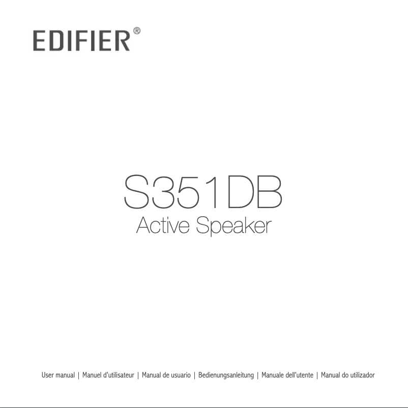 Page 1 of the manual User Manual Edifier S351DB