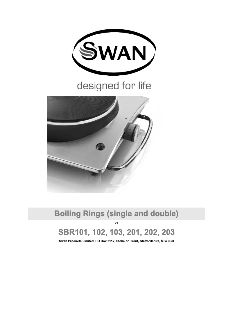 Page 1 of the manual User Manual Swan SBR204