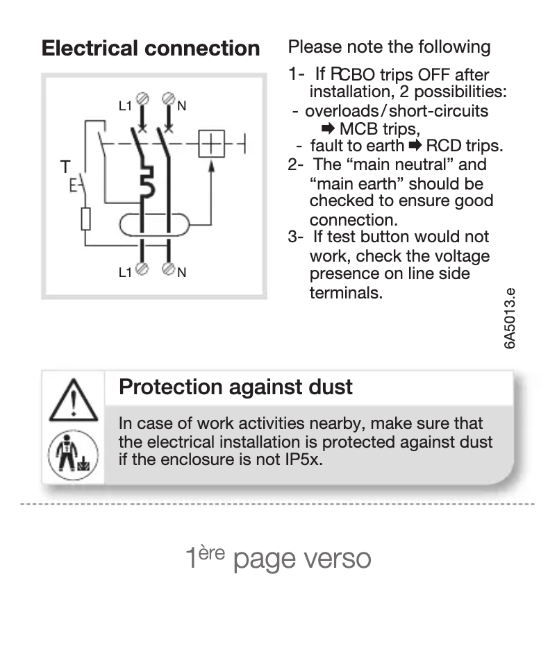 Page 1 of the manual User Manual Hager ACA563T