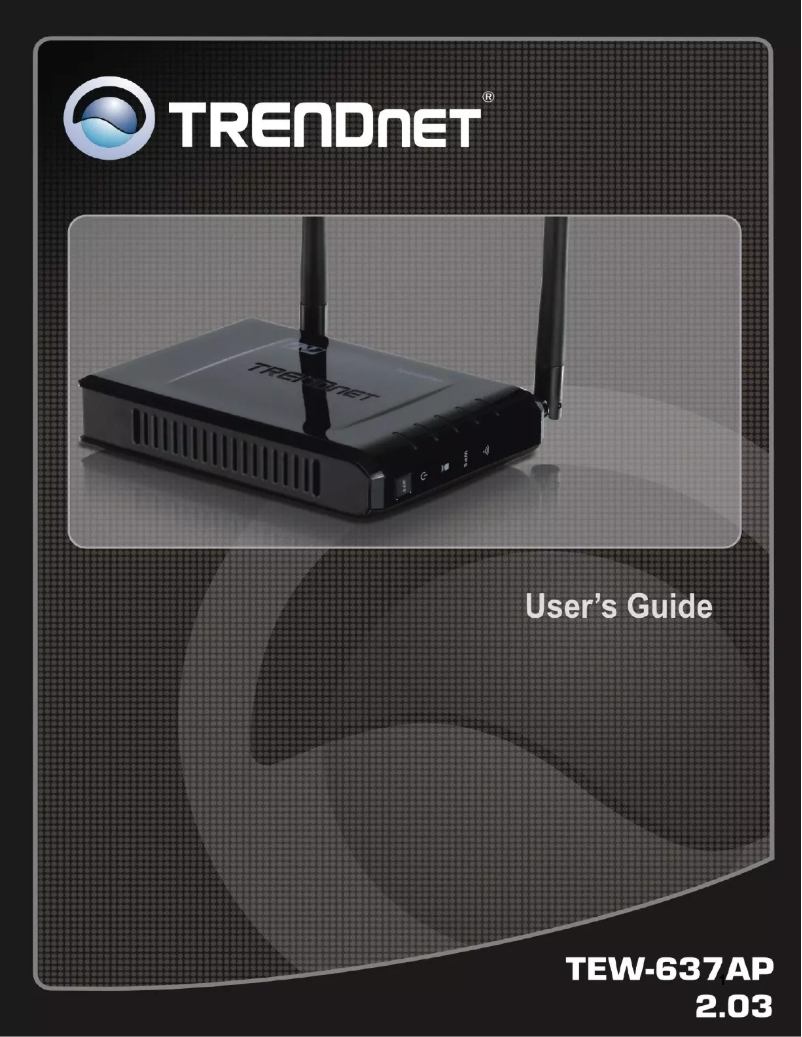 Page 1 of the manual User Manual TRENDnet TEW-637AP