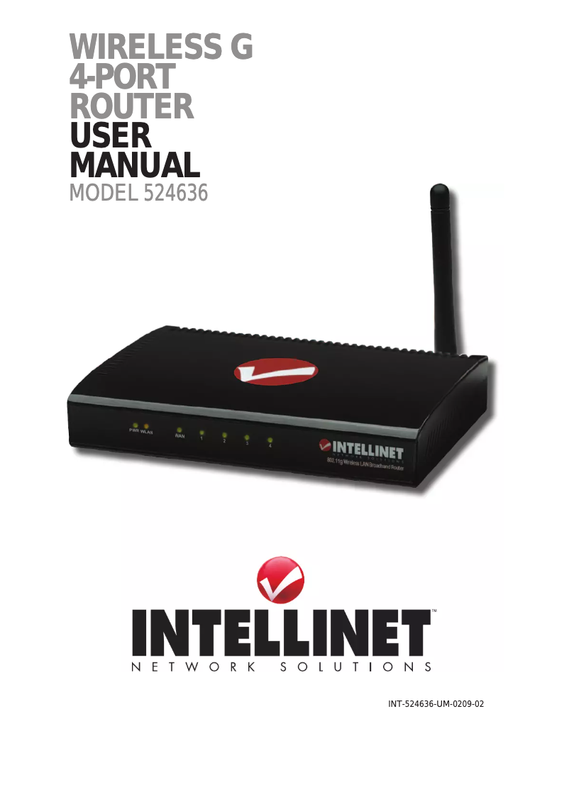 First page image of the manual for Wireless G 4-Port Router 524636