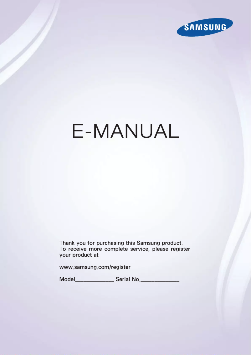 First page image of the manual for PS64F8505ST