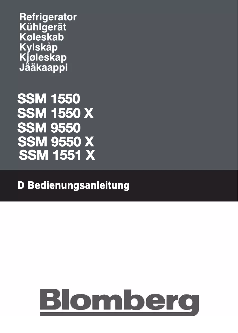 First page image of the manual for SSM 9550