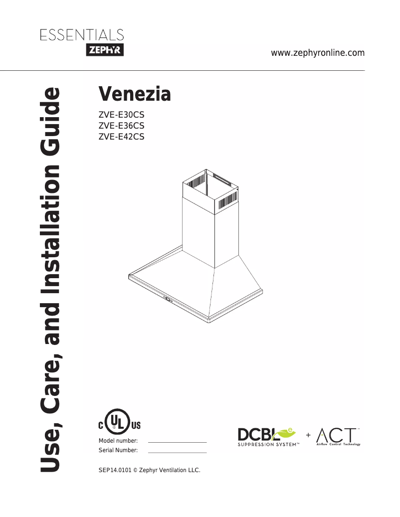 First page image of the manual for ZVEE30CS