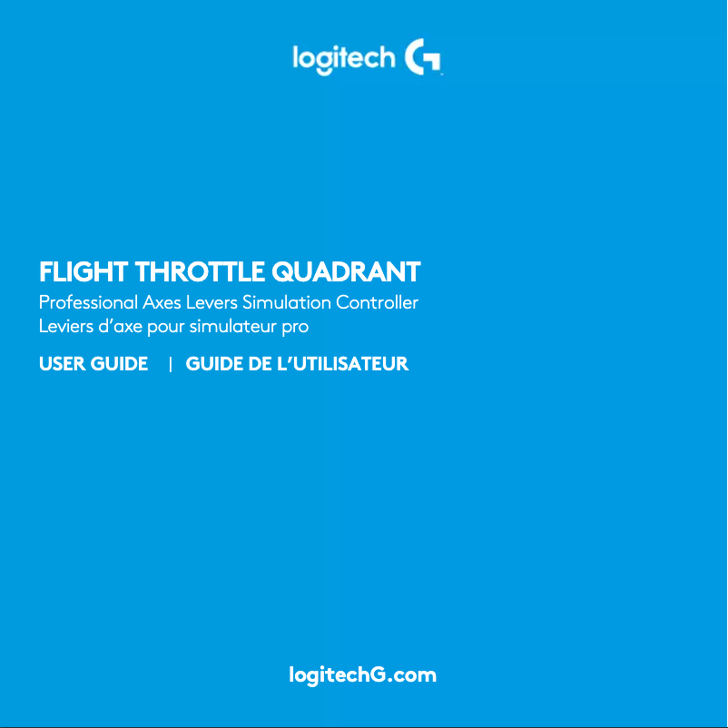 Page 1 of the manual User Manual Logitech Flight Throttle Quadrant