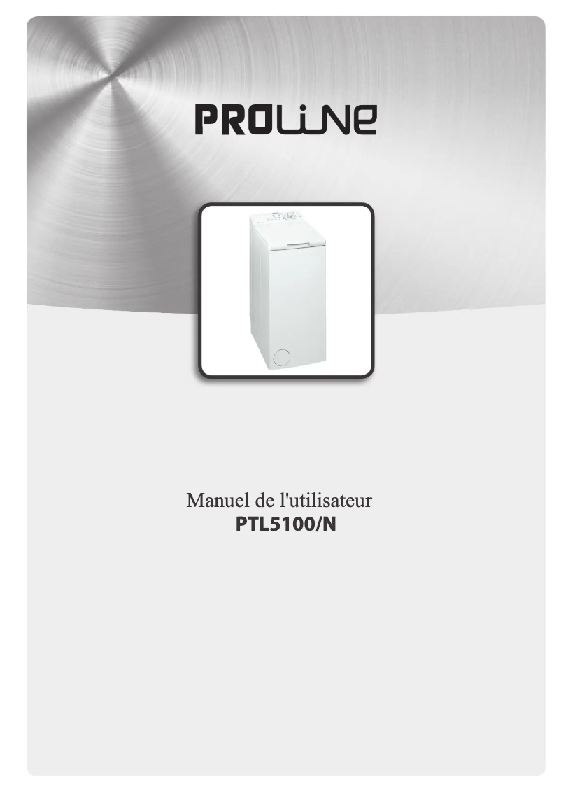 Page 1 of the manual User Manual Proline PTL5100N