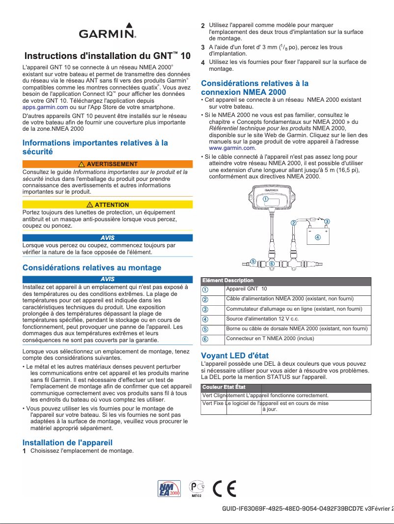First page image of the manual for GNT 10
