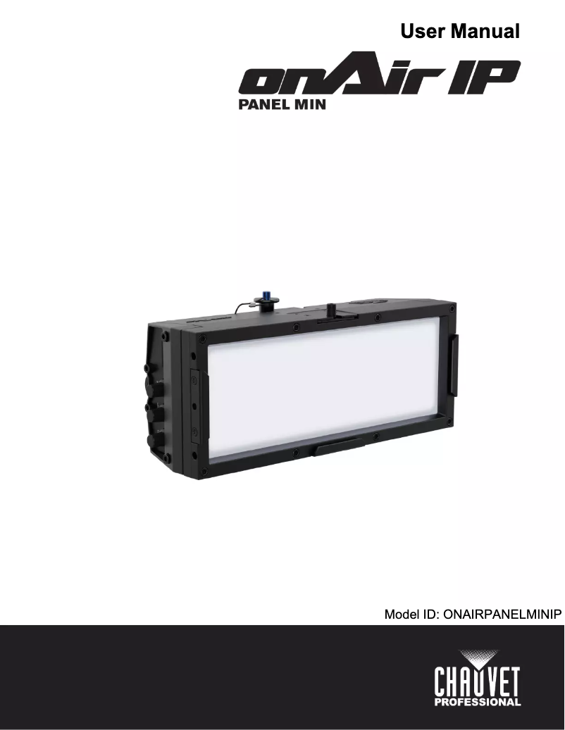 Page 1 of the manual User Manual Chauvet OnAir IP Panel Min