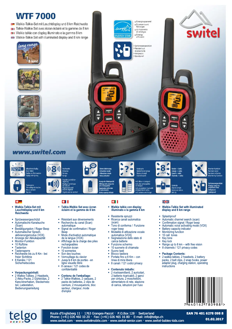 First page image of the manual for WTF7000