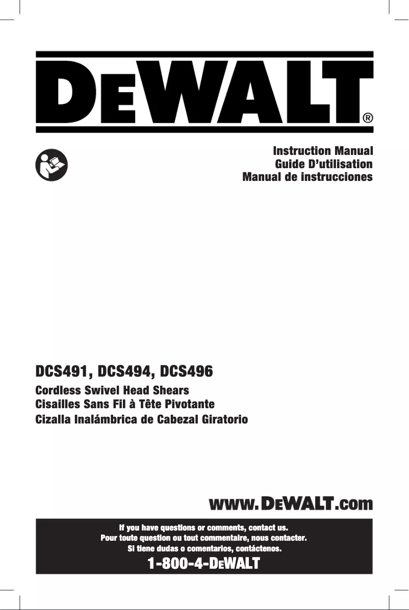 First page image of the manual for DCS491