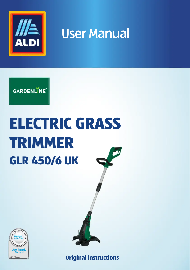 Image de la première page du manuel de l'appareil GLR 450/6