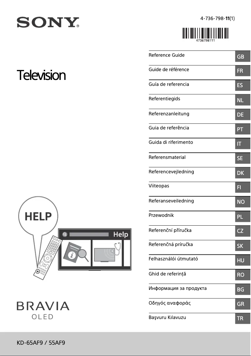 Page 1 of the manual User Manual Sony KD-65AF9
