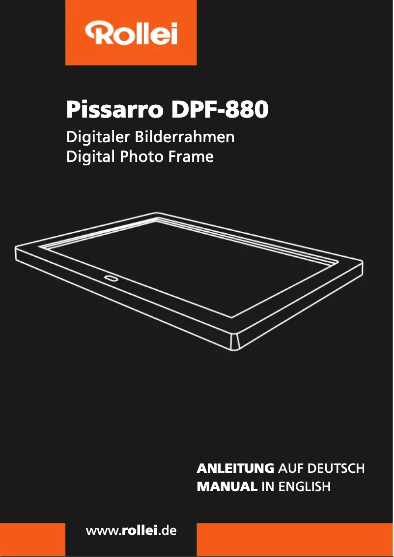 First page image of the manual for Pissarro DPF-880