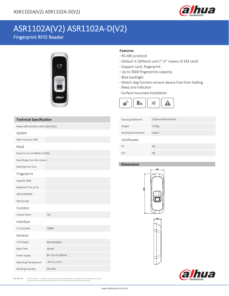 First page image of the manual for ASR1102A